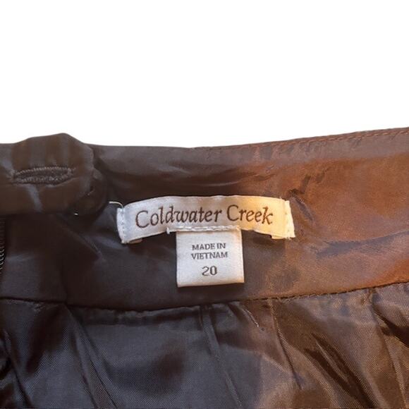 Coldwater Creek Women 20 fully Lined Pencil Skirt Multicolor Metallic Brown - Picture 4 of 8